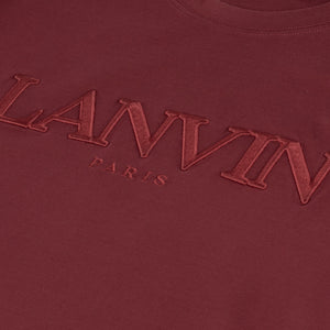 LANVIN LOGO BURGANDY T SHIRT