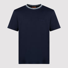 Load image into Gallery viewer, MISSONI Logo Collar T-Shirt Navy Blue