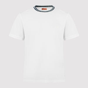 MISSONI Logo Collar T-Shirt White