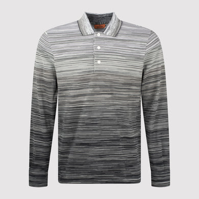 MISSONI long sleeved stripped polo shirt
