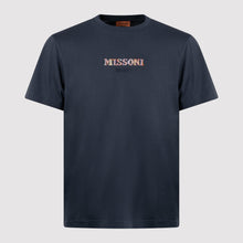 Load image into Gallery viewer, MISSONI Embroidered Logo T-Shirt Navy Blue