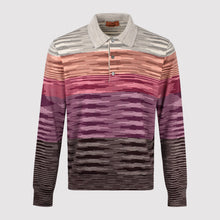 Load image into Gallery viewer, MISSONI stripped knitted long sleeved polo shirt
