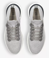 Load image into Gallery viewer, Brunello Cucinelli Knitted Sneakers Grey/Navy Blue