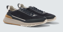 Load image into Gallery viewer, Brunello Cuninelli Leather Trimmed Sneakers Navy Blue