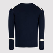 Load image into Gallery viewer, Valentino Navy Logo-Embroidered Wool Jumper