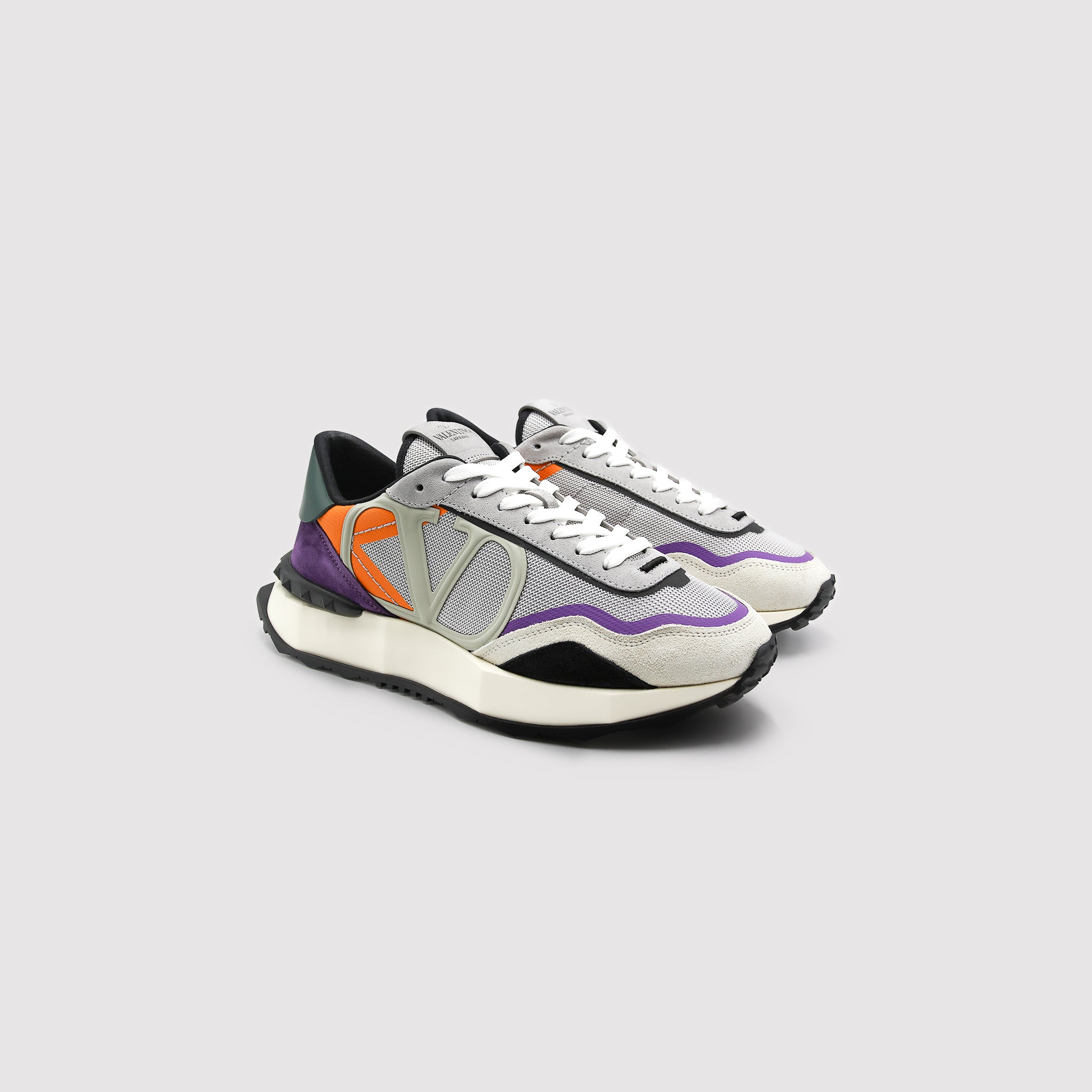 Valentino Garavani Netrunner Sneakers Grey & Multi – Lucca Fashions