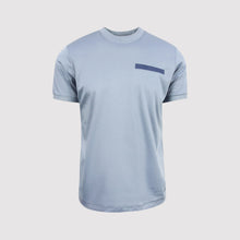 Load image into Gallery viewer, Lanka Steel Blue with Navy Pocket Mercerised T-Shirt