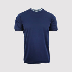 Lanka Navy Plain Mercerised T-Shirt