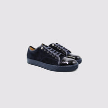Load image into Gallery viewer, Patent Toe Trainers Triple Navy