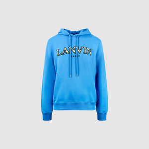 Lanvin Embroidered Logo Hoodie - Electric Blue