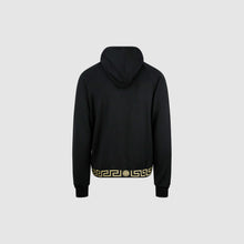 Load image into Gallery viewer, Versace Jacquard-Trimmed Tech-Jersey Hoodie Black