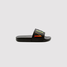 Load image into Gallery viewer, Valentino Garavani VLTN Logo Slides Black/Multi
