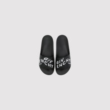 Load image into Gallery viewer, Givenchy Refracted Logo Slides Black