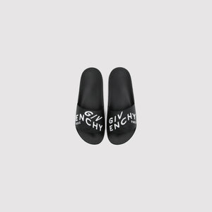 Givenchy Refracted Logo Slides Black