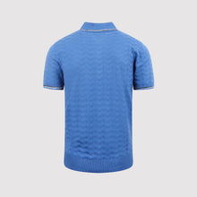 Load image into Gallery viewer, Missoni Zig-Zag Knit Polo Shirt Blue