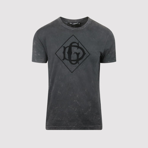 Dolce & Gabbana DG Flock Logo T-Shirt Black