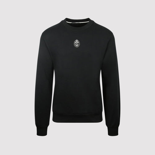 Dolce & Gabbana Heart Crest Logo Sweatshirt Black