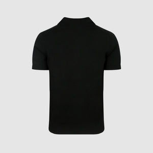 Prada Fine Knit Polo Shirt Black