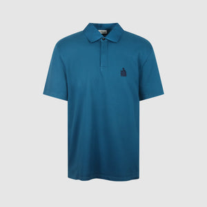 Lanvin Contrast Collar Polo Shirt Teal