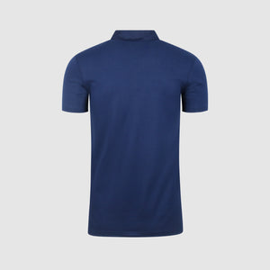 Lanvin Contrast Collar Polo Shirt Navy Blue