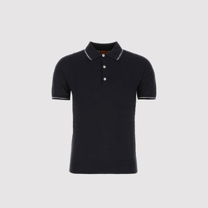 Missoni Zig-Zag Knit Polo Shirt Black