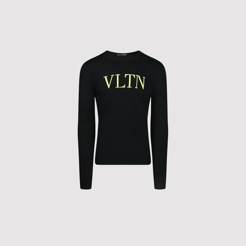Valentino VLTN Intarsia-Knit Jumper - Neon Green