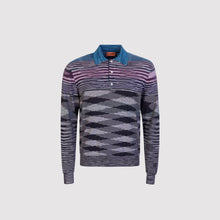 Load image into Gallery viewer, Missoni Striped Knitted Long-Sleeved Polo Shirt