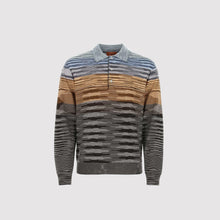 Load image into Gallery viewer, Missoni Striped Knitted Long-Sleeved Polo Shirt
