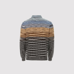 Missoni Striped Knitted Long-Sleeved Polo Shirt