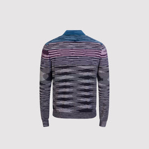 Missoni Striped Knitted Long-Sleeved Polo Shirt