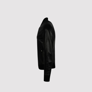 Dolce & Gabbana Bomber-Style Leather Jacket Black