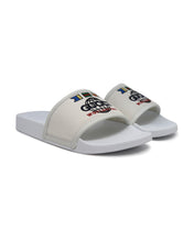 Load image into Gallery viewer, GUCCI Pursuit Logo-embroidered Canvas And Rubber Slides In White
