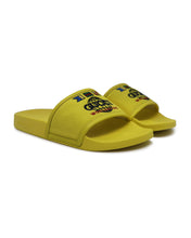 Load image into Gallery viewer, GUCCI Pursuit Logo-embroidered Canvas And Rubber Slides In Yellow