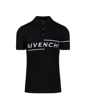 Load image into Gallery viewer, GIVENCHY ASYMMETRICAL EMBROIDERED LOGO POLO SHIRT