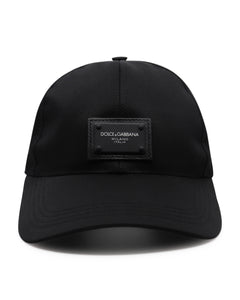 DOLCE AND GABBANA PLAQUE LOGO CAP