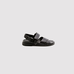 VLTN Leather Sandals In Black