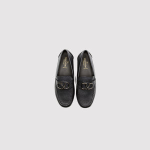 Valentino Leather 'V' Loafer